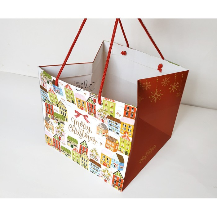 

(TERLARIS) PB 24 NATAL OKO SNOWY PAPERBAG CHRISTMAS LUCU UK