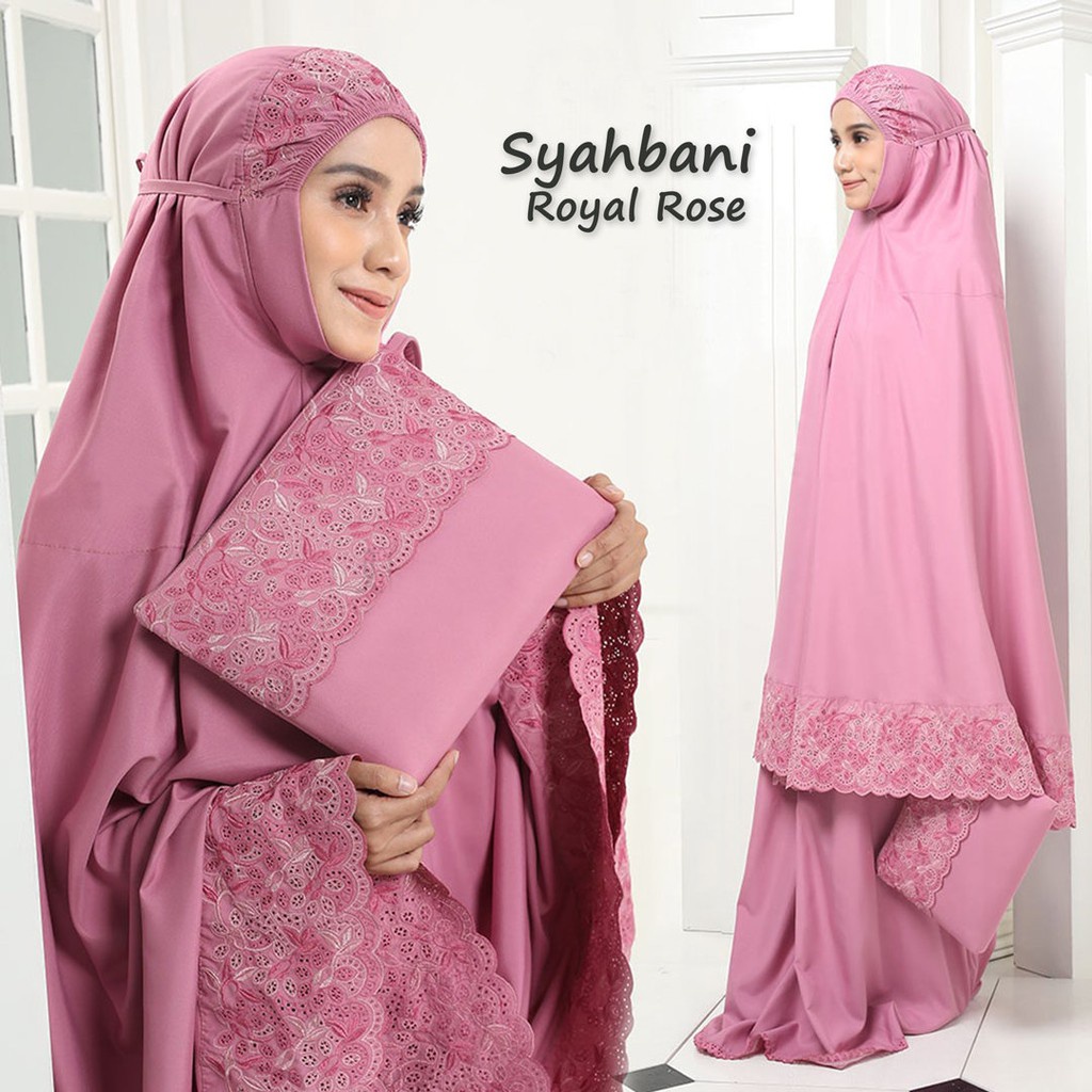Mukena Syahbani Khadijah Floraleena Katun Jumbo + Tas