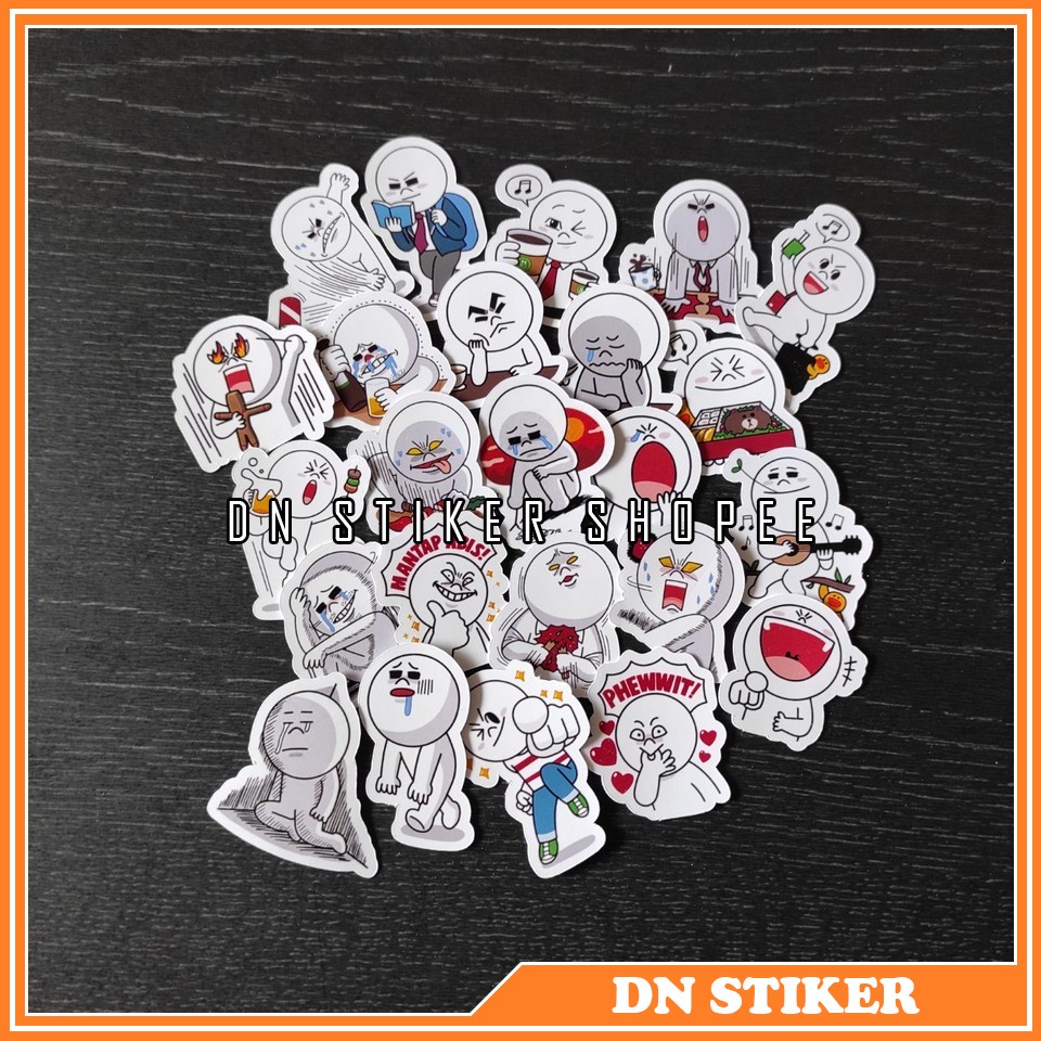 

stiker line line moon stiker kertas karakter line moon 24pcs sticker acsesoris
