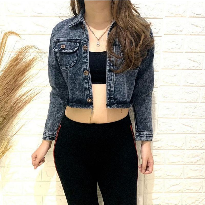 Jaket crop wanita jeans rawis jaket crop rawis snow black jaket crop rawis jeans jaket crop rawis oversize jaket crop rawis ori jaket crop rawis wanita