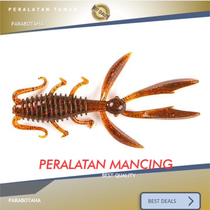 JOHNCOO Umpan Pancing Udang Kecil Shrimp Lure 65mm 10PCS JO10