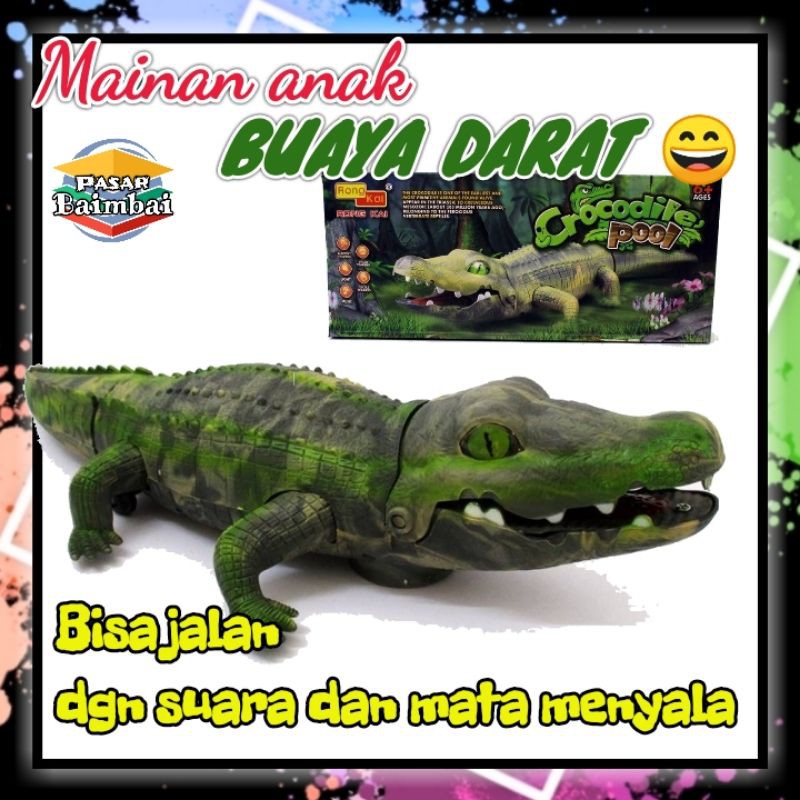 MAINAN ANAK CROCODILE POOL BONEKA BUAYA BISA JALAN MAINAN EDUKASI MAINAN HEWAN BUAYA BANJARMASIN