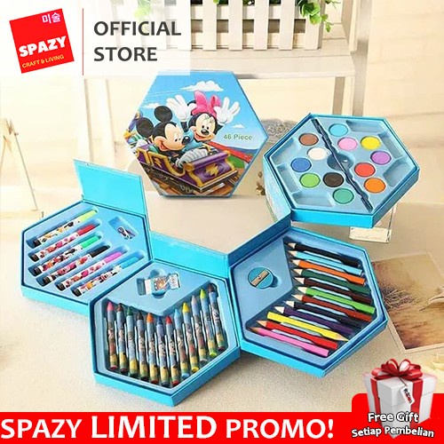 

Produk Unggulan Spazy - Crayon Set 4 In1 Mewarnai Anak 46 Pcs Motif Kartun Terlengkap Berkualitas
