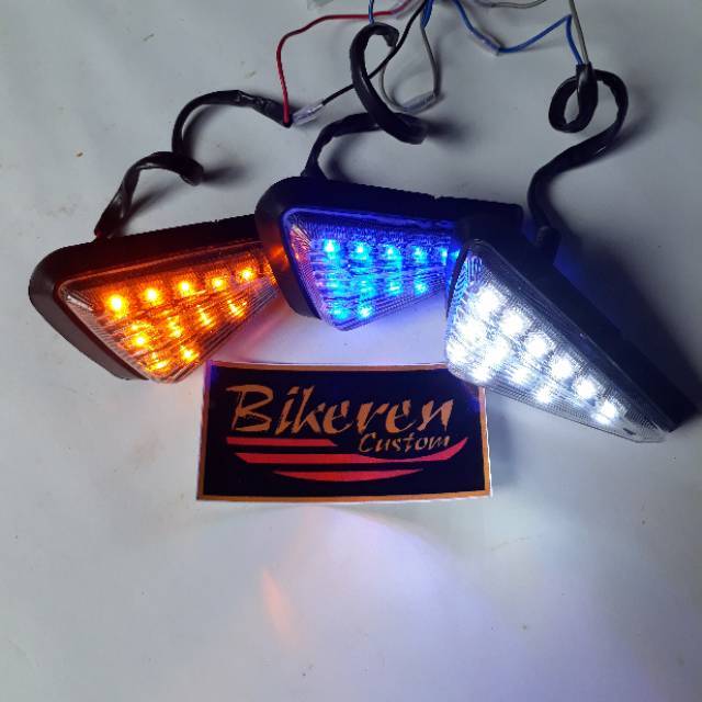 Lampu Sen Sein JPA Tempel Segitiga LED Custom Ninja Rr Cbr