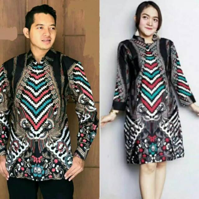 Batik Couple MERAK Dress Sarimbitan Baju Pesta