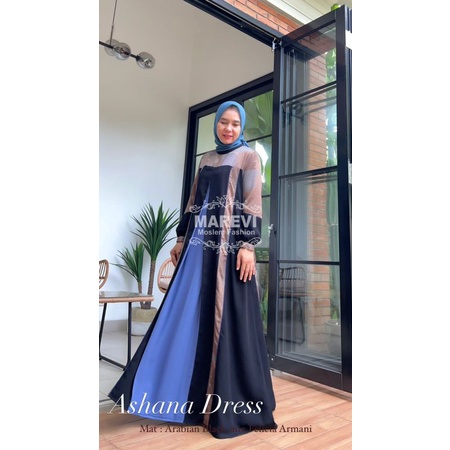 ASHANA DRESS GAMIS ABAYA JUMBO XXL BY MAREVI TERBARU