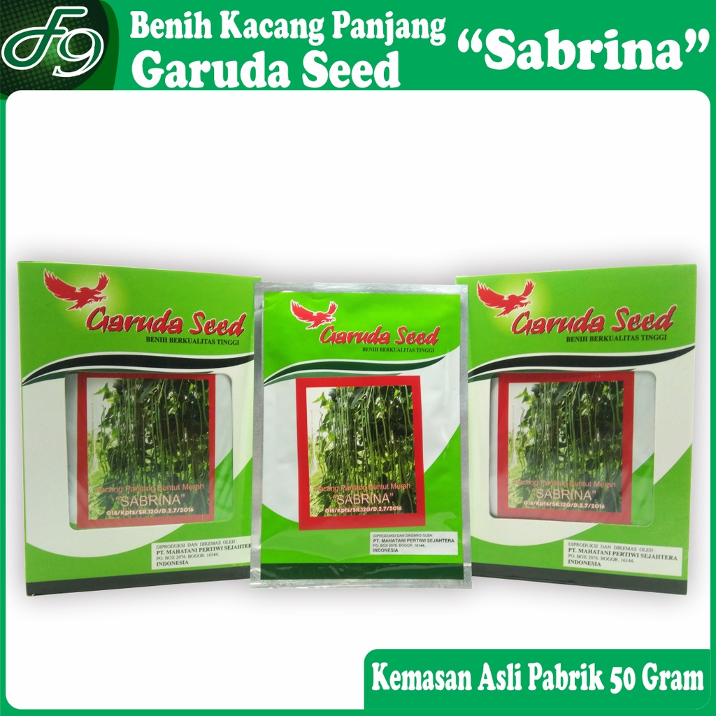 Benih Kacang Panjang Buntut Merah Sabrina Garuda Seed Kemasan Pabrik 50 Gram