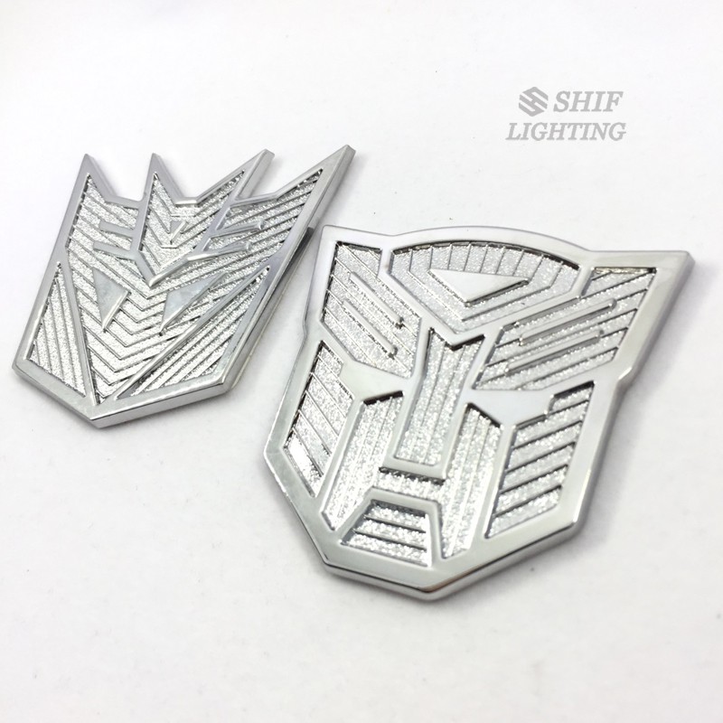 1Pc Stiker Emblem Logo Transformer Bahan Metal Untuk Mobil