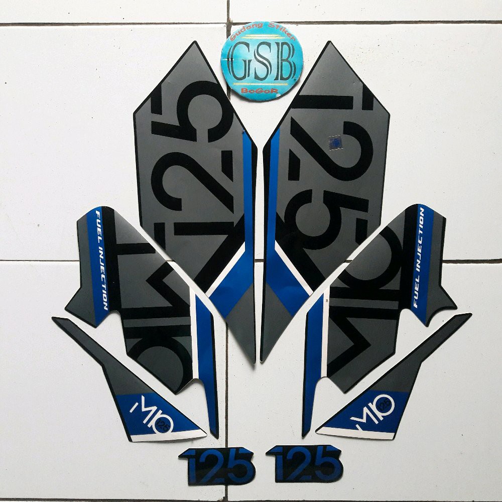 Variasi striping motor mio m3 125 2017 biru