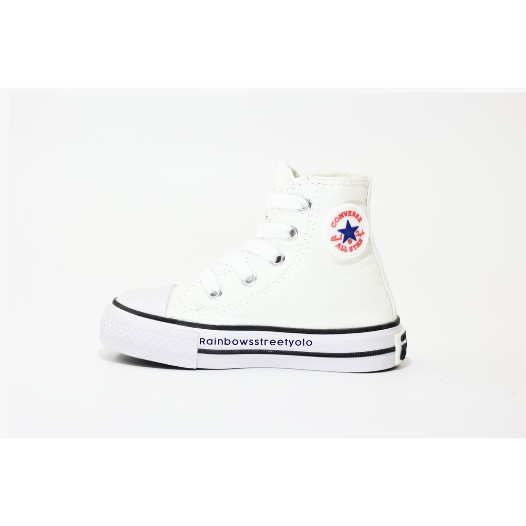 rainbows sepatu  anak converse  kids model  boot warna putih 