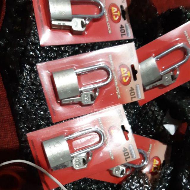 Gembok Ats 40mm L. Leher Panjang. Baja, Awet, Kuat . Pengiriman Cepat