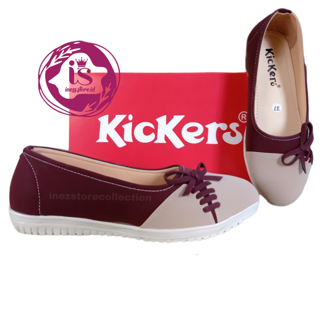 SEPATU FLAT WANITA KICKERS KODE PLS8 HARGA GROSIR