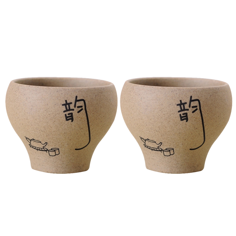 2 pcs Mini Retro Pot  Bunga Gaya Cina  Pot  Keramik  Miniatur 