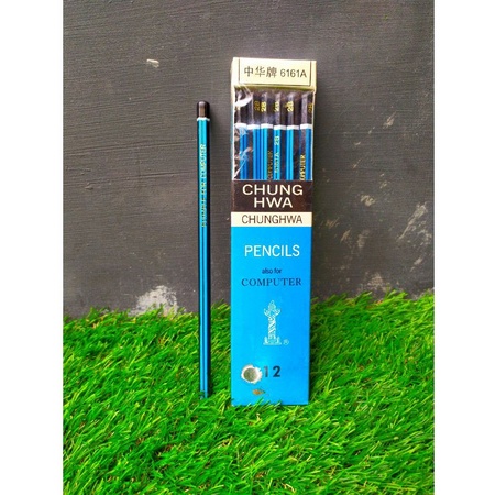 ( Pak 12 Pc  )PENSIL 2B CHUNGHWA  6161A  / PENSIL CHUNGHWA HB 6151 COCOK UNTUK MENULIS