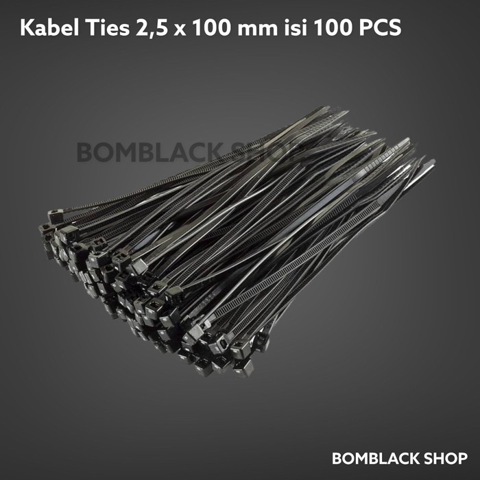 Kabel Ties 10cm 10 cm 100pcs 2,5 x 100mm Cable Ties Pengikat Kabel Tis