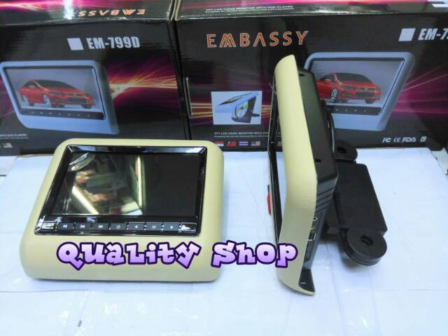 Tv Headrest + dvd usb sd mp5 embassy 7 inch