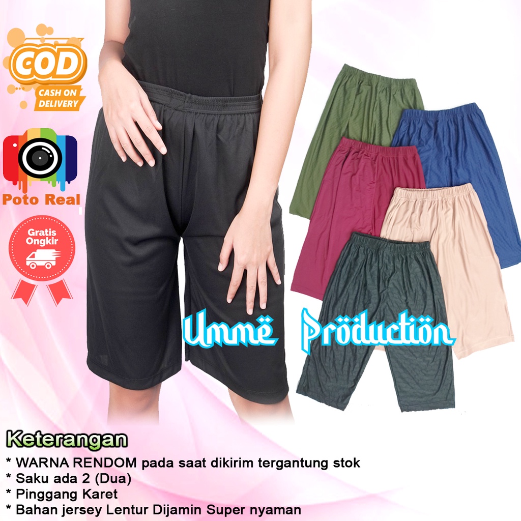 Kolor legging short pants celamis shot hotpants celana sot strit 3 4 3/4 panjang pendek santai tidur