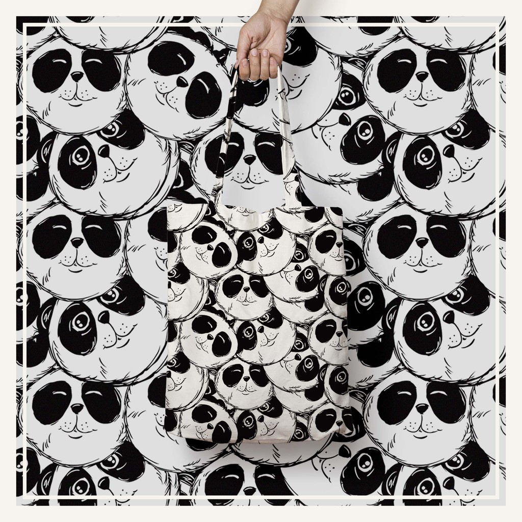 Tote Bag Kanvas Panda