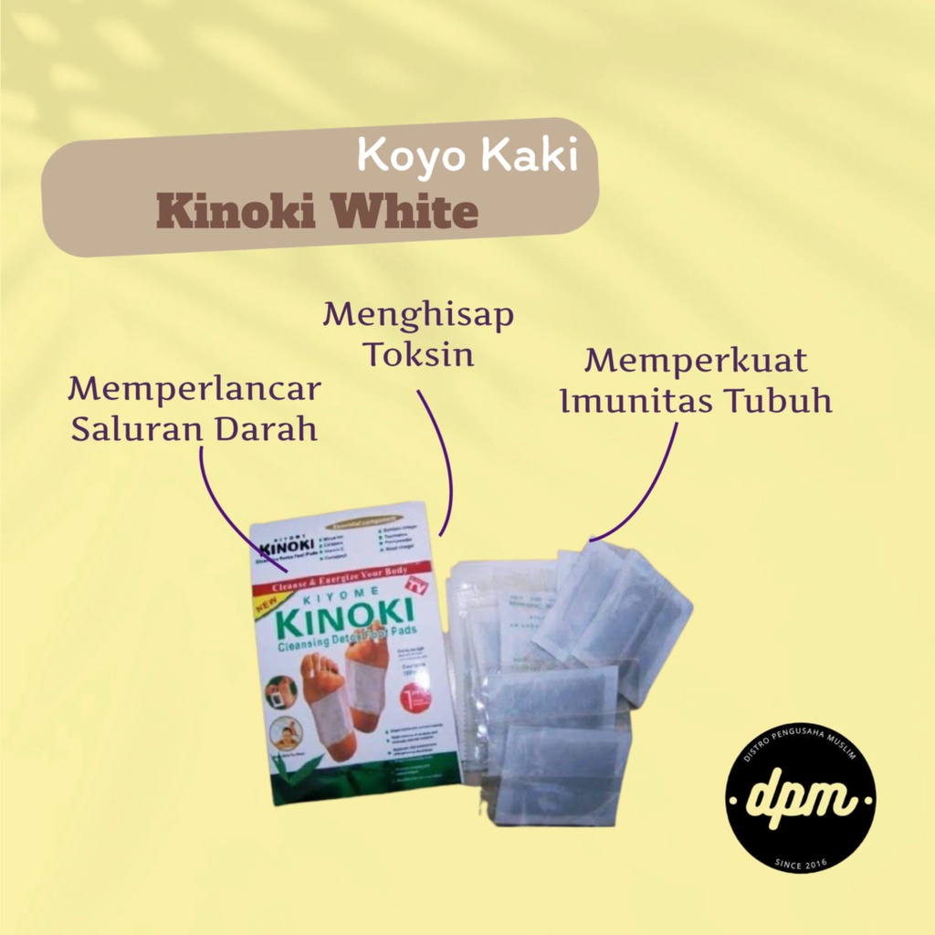 KINOKI PUTIH ORIGINAL KOYO DETOX KAKI PENGHILANG RACUN DALAM TUBUH 1 BOX ISI 10 PCS Original