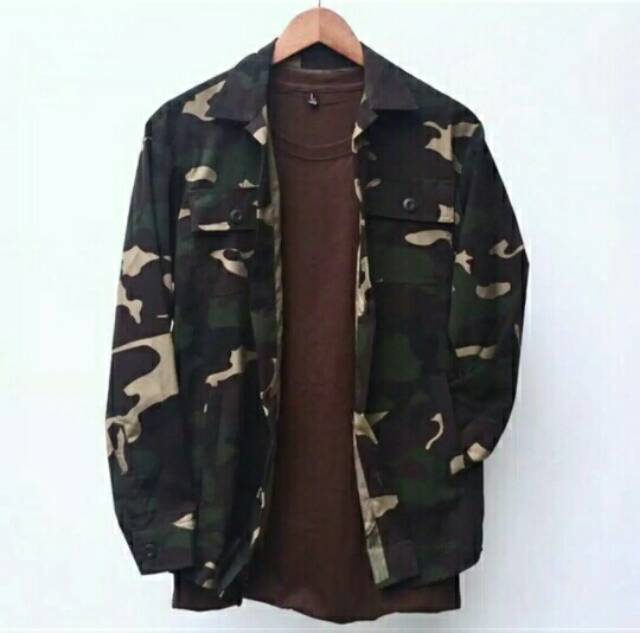 Jaket Semi Parka Camo Pria