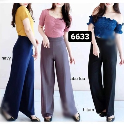 [ALLSIZE] PREMIUM KULOT HIGHWAIST JUMBO (BERAT 330gr) CELANA PANJANG WANITA (BAYAR DITEMPAT)