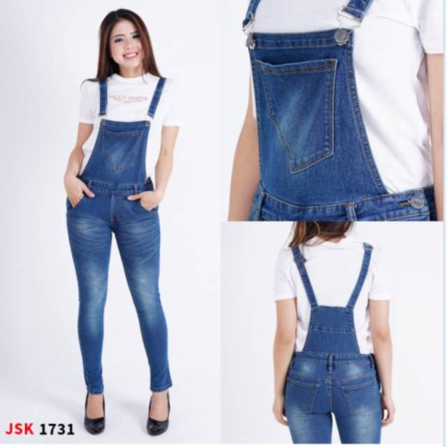 Overall Jeans Wanita Overall Skinny Wanita JSK Jeans