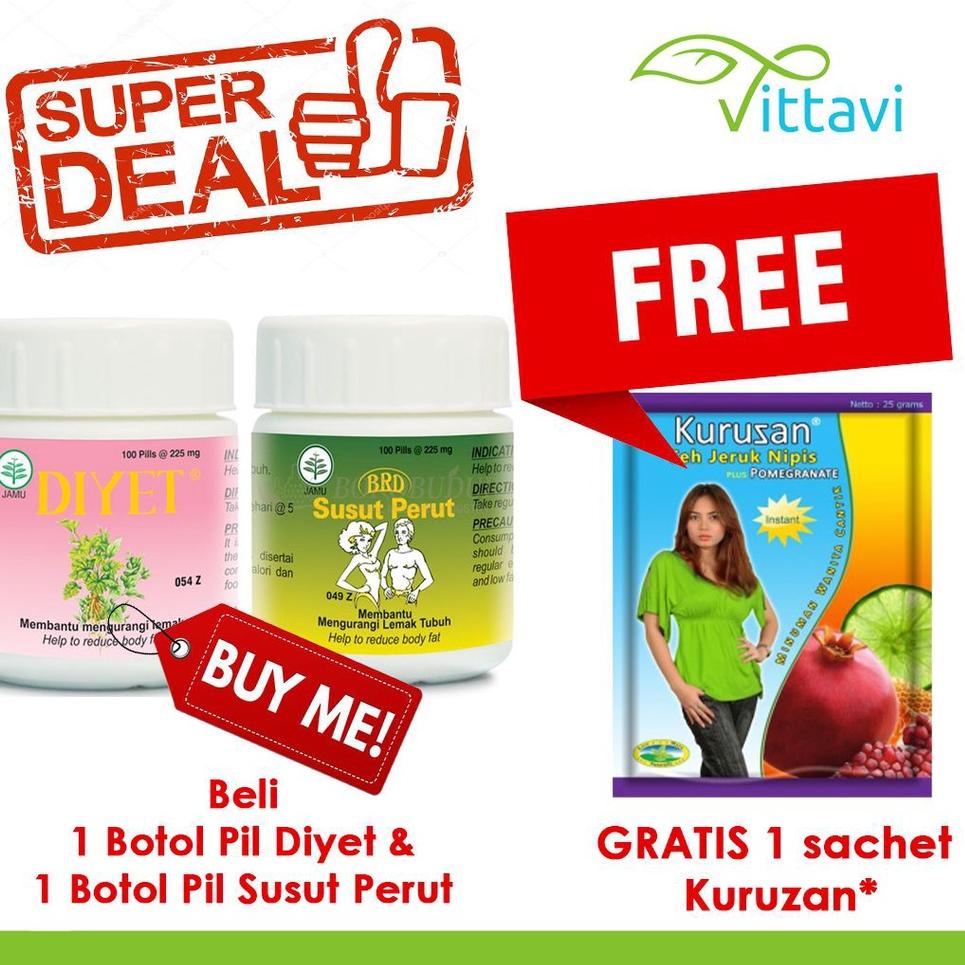 [KODE CAZ7M] PROMO Obat diet penurun berat badan Pil Diyet dan Pil Susut Perut Free Kuruzan