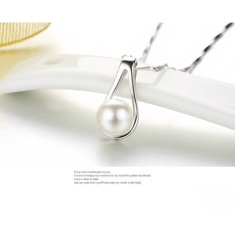 925 Perak Liontin Untuk Wanita Satu mutiara (Tanpa rantai) Perhiasan Fashion DZ019