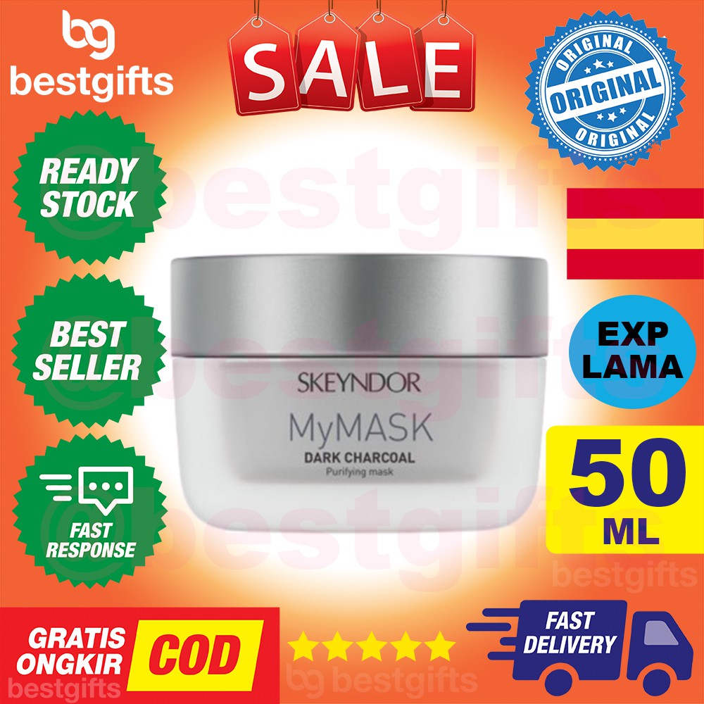 SKEYNDOR MYMASK MY MASK DARK CHARCOAL PURIFYING MASK MASKER ARANG WAJAH KULIT BERSIH CERAH 50 ML