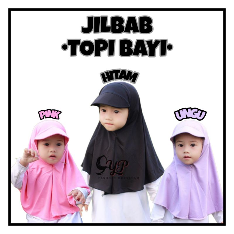 Jilbab topi anak bayi usia 0-2 th all size / HIJAB ANAK