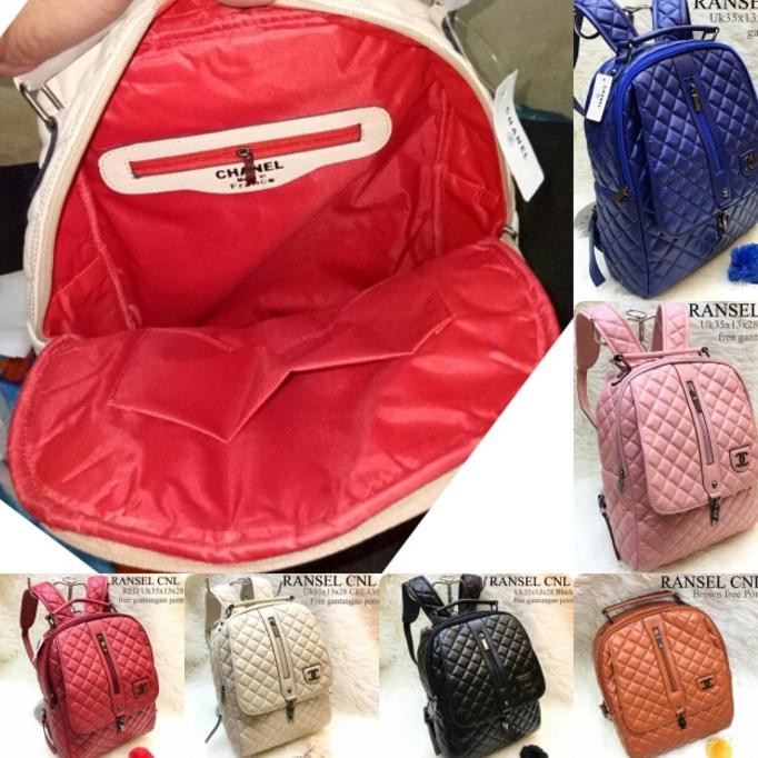 Murah Ransel Chanel(Tas Bag,Tas Fashin Wanita,Tas Import,Tas Ransel Sekolah)