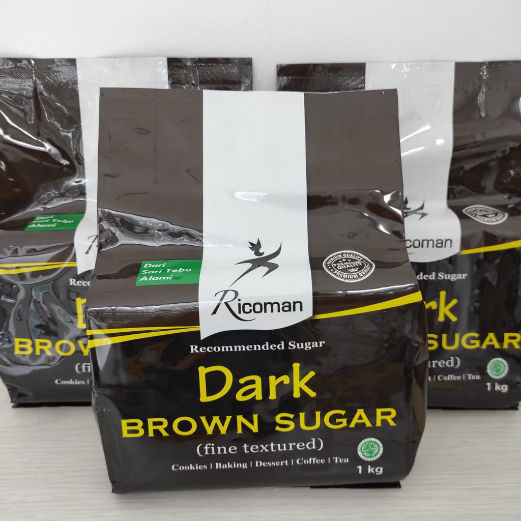 

RICOMAN Dark Brown Sugar Kemasan 1Kg