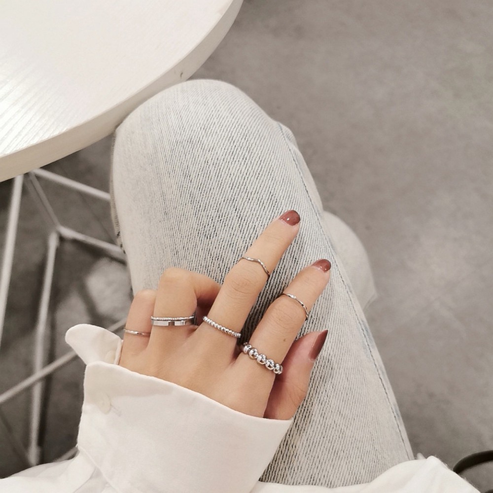 7pcs / Set Cincin Joint Gaya Korea Untuk Aksesoris Perhiasan Wanita