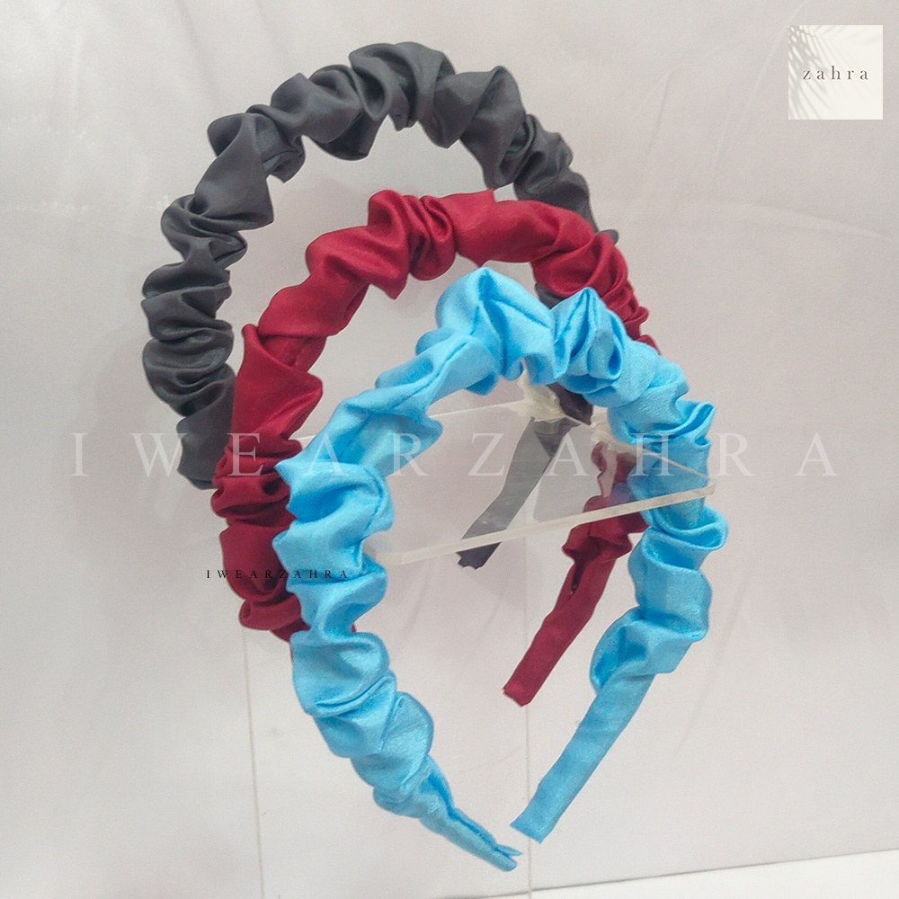 BANDO NAGITA KERUT - Headband puffy kerut korea premium aksesoris rambut headband ruffle aksesoris multifungsi