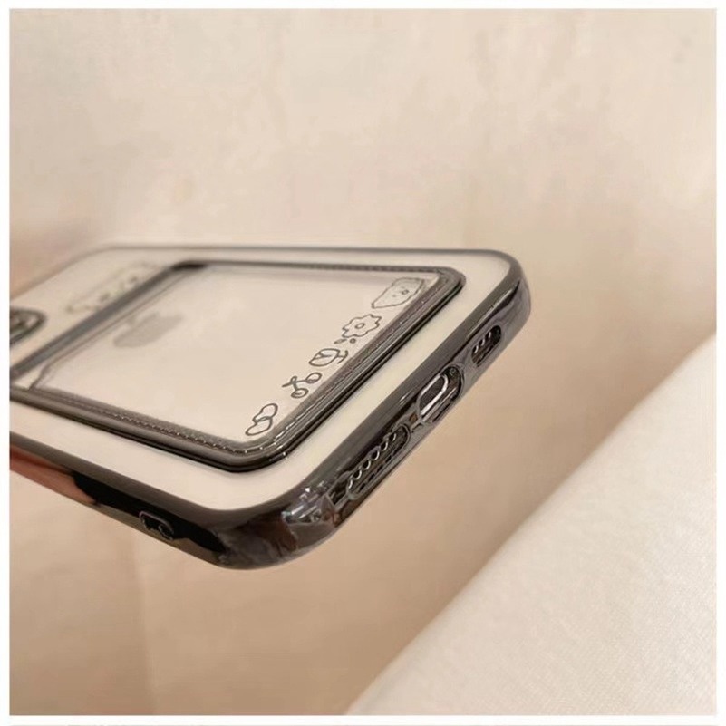 Soft Case TPU Transparan Shockproof Anti Jatuh Dengan Slot Kartu Untuk iPhone 13 12 11 Pro Max X Xr Xs Max 8 7 6 6S Plus SE 2020