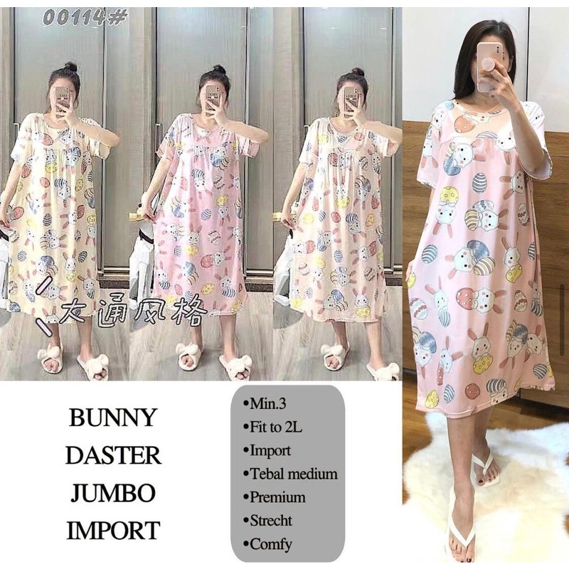 Daster Jumbo Bahan Kaos Xxl Hamil / Grosir babydoll LD 130 140