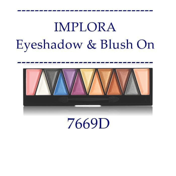 Implora Eyeshadow Pallete + Blush On ( palet eye shadow )