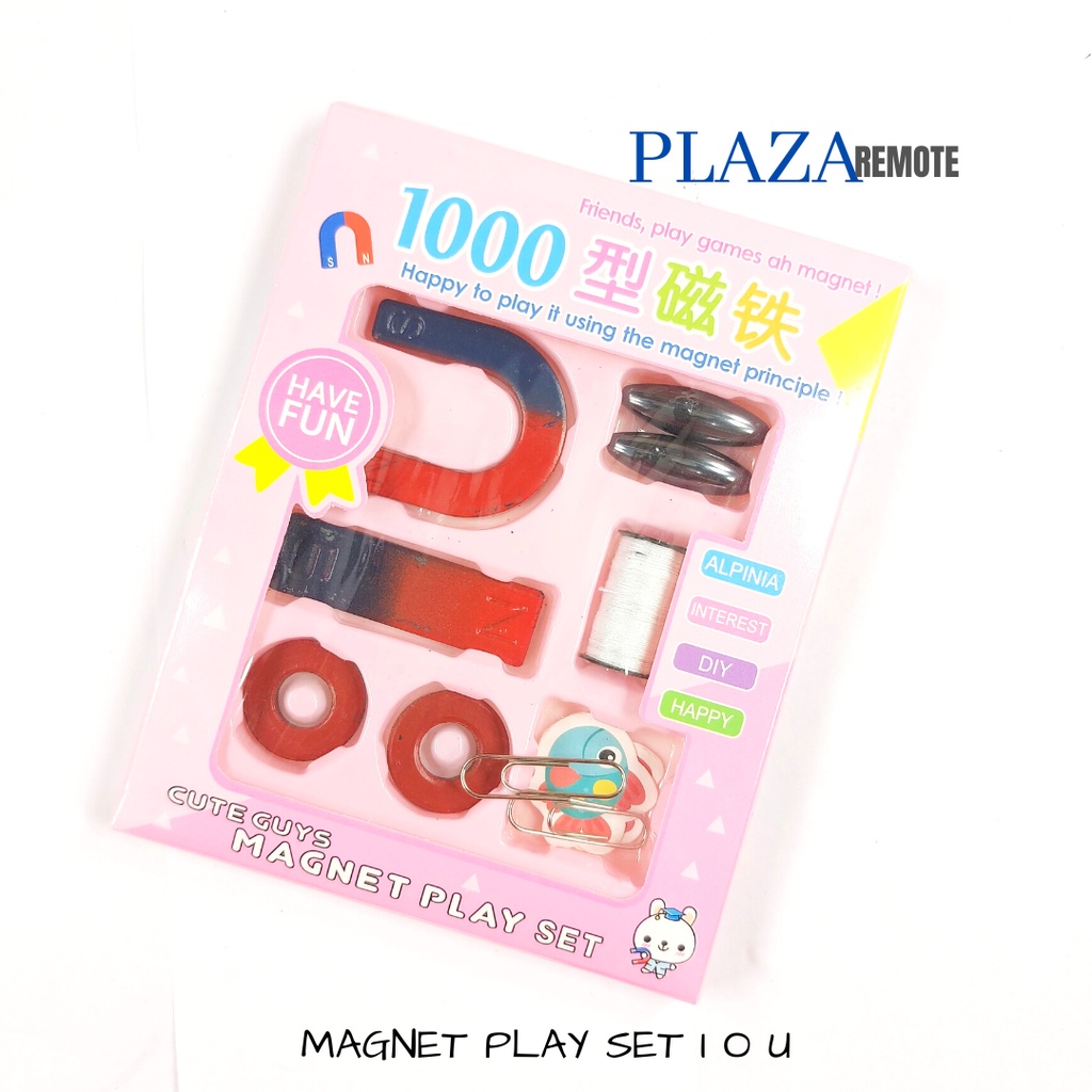 MAGNET PLAY SET MAINAN ANAK MODEL BARU MAGNET MINI I  O U SET ISI 10