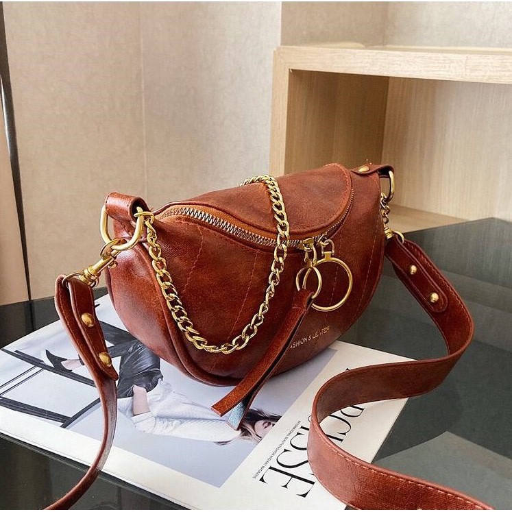 GI 30337 BQ 3247 GT 1015 RISCE TAS SELEMPANG TALI RANTAI IMPORT WANITA CEWEK JT EL 5053 LT 1745 CR 7165