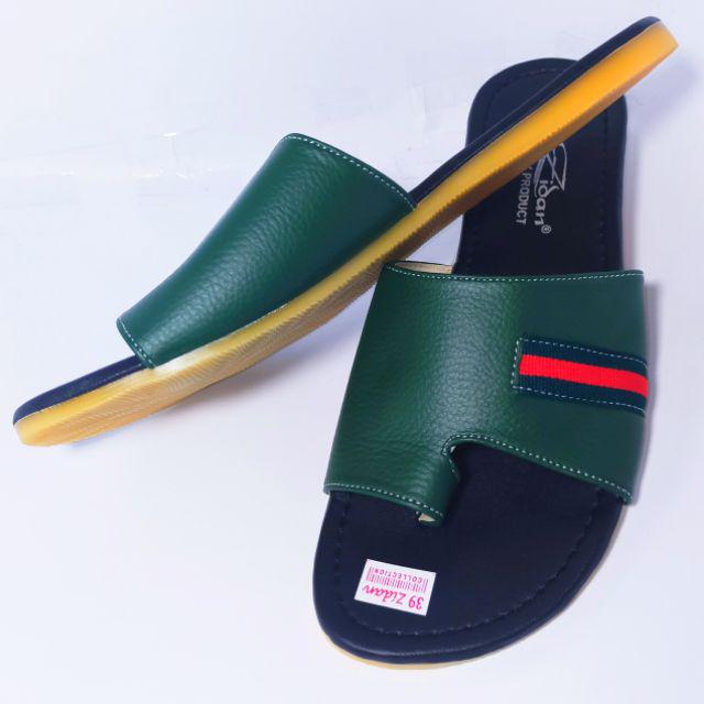 Sandal Papirut Wanita Bisa COD Sandal Wanita Papirut Murah Sandal Kokop Jempol EDPJ002-jempol hijau armi