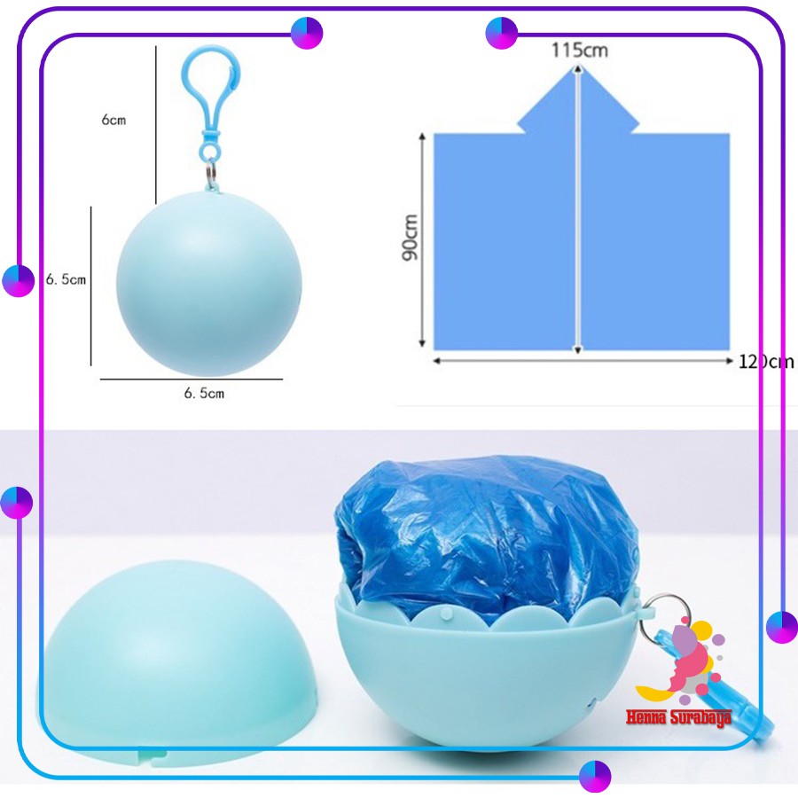 ⭐HS⭐ JAS HUJAN BOLA / JAS HUJAN KEKINIAN / JAS HUJAN PORTABLE