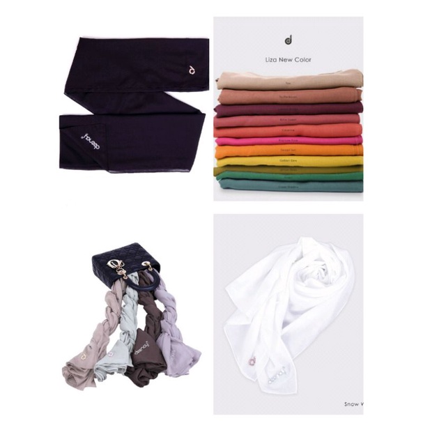 HIJAB DEENAY LIZA DUSTY PINK HAZELNUT LATTE SILVER SAGE STRING SPARKLE SNOW WHITE BLACK STORM FOREST