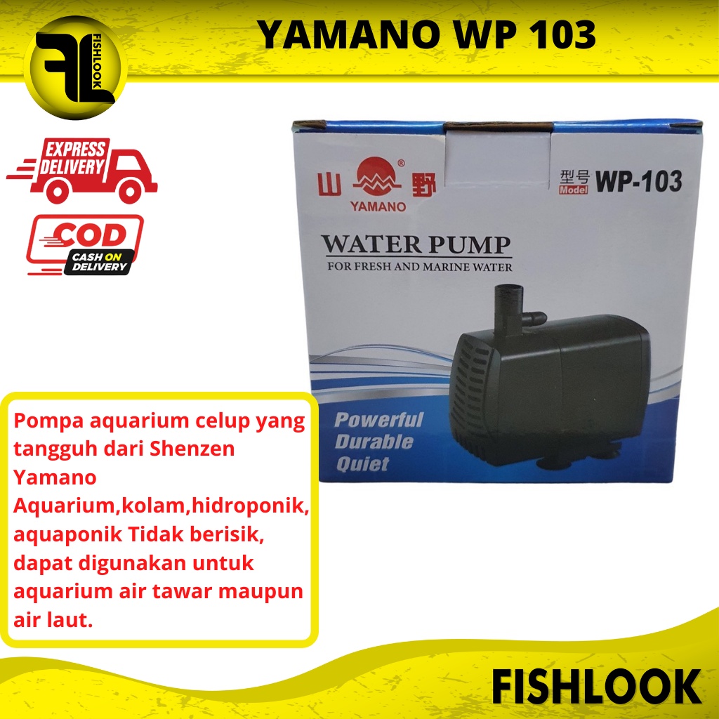 YAMANO WP 103 WP103 WP-103 Pompa Air Celup Kolam Hidroponik Aquarium Aquascape