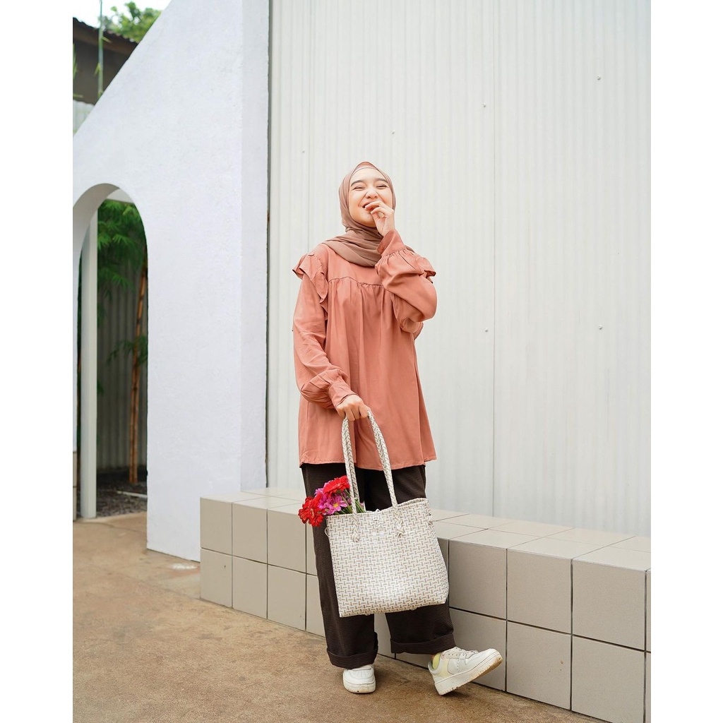 BLOUSE KOREA - CHESSY BLOUSE - ATASAN WANITA - KOREAN STYLE