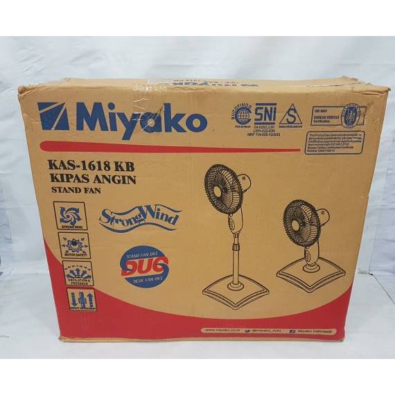 Kipas Angin Berdiri 16 Inch Miyako Stand Fan KAS 1618KB 1618 KB Standing Fan 16&quot; 16 Inci SNI