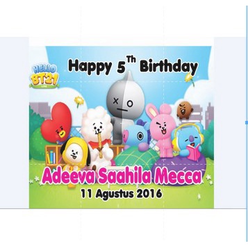 Terlaris Tas ultah Mika Keren UK 25x14x20 (PxLxT)-BT21