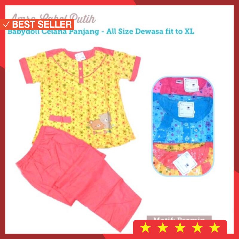 STYLE KEREN KEKINIAN MEWAH CELANA PANJANG NEW / ASLI BABY DOLL AMRO ORIGINAL LABEL PUTIH CELANA