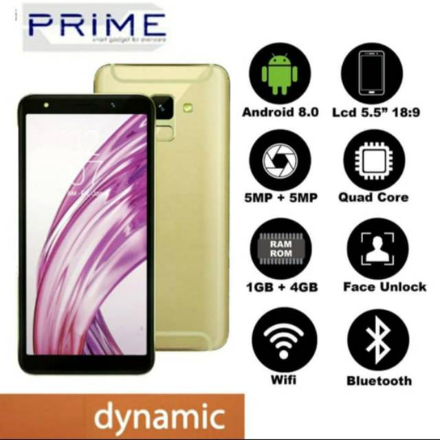 HP ANDROID BARU 3G  PRIME P1 DYNAMIC - LAYAR 5.5 INCH RAM 1GB FULLVIEW RESMI