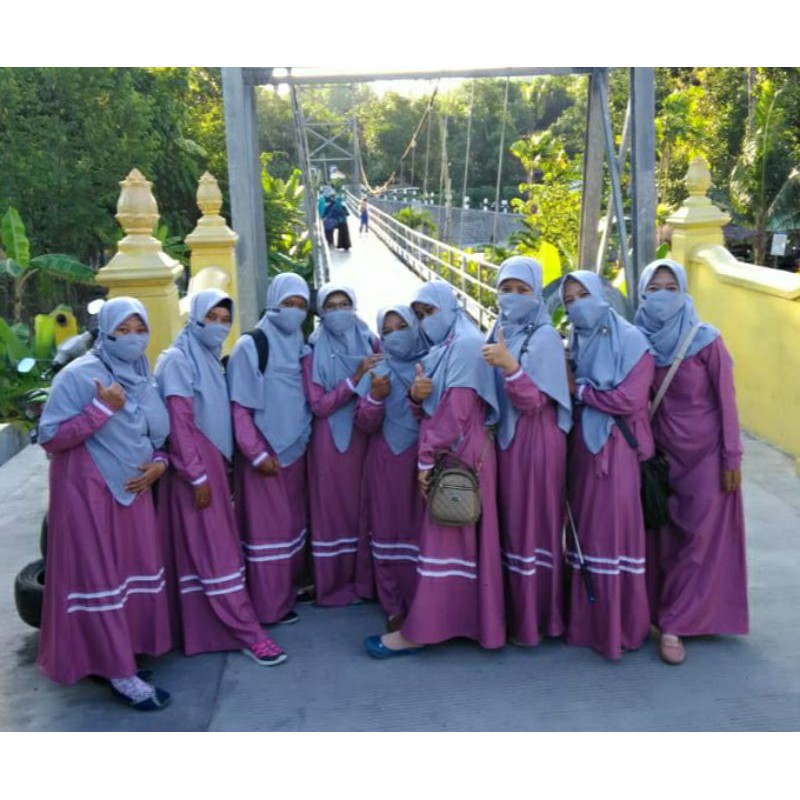 Gamis toyobo polos royal mix fodu renda premium murah syari jumbo