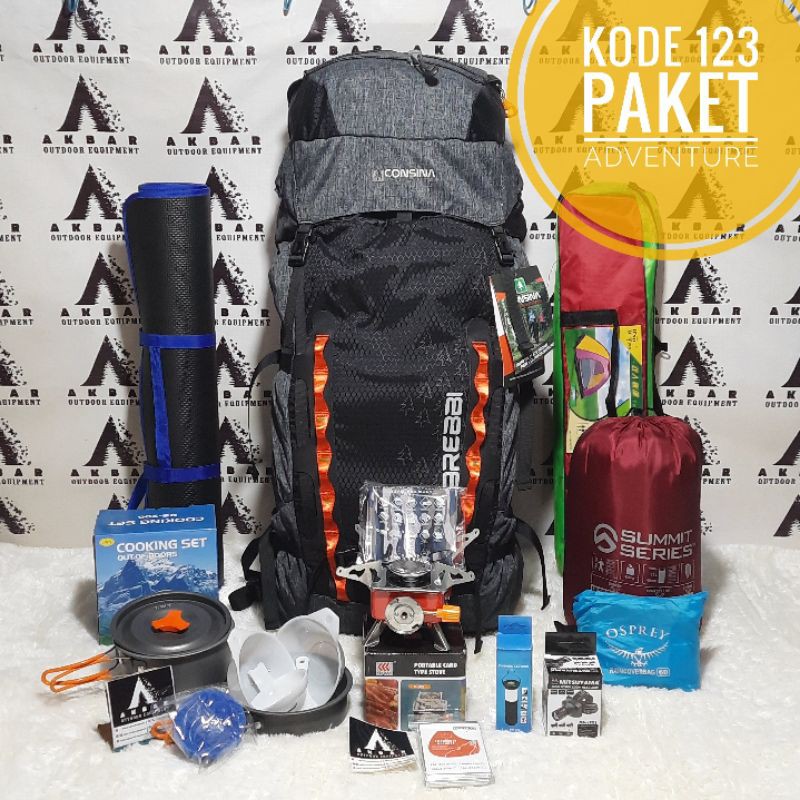 Paket Naik Gunung Consina Tarebbi Tenda Kap 4 Double Layer